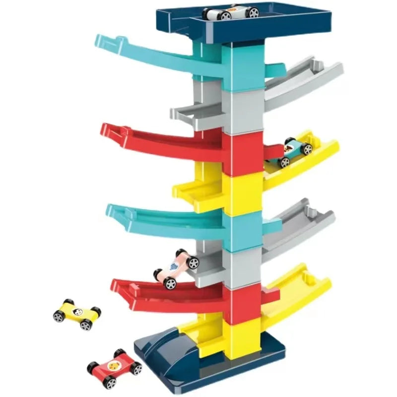 Race Track Car Ramp Toy Educational Game For Boys Children 3 4 5 Year Racing Gliding Track Toys Puzzle Gliding Rail Car Park Toy