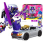New Metal Cardbot Transforming Robot to Car Action Figures BLUE COP with Card Transformation Car Toys for Child Gift