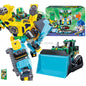 New Metal Cardbot Transforming Robot to Car Action Figures BLUE COP with Card Transformation Car Toys for Child Gift