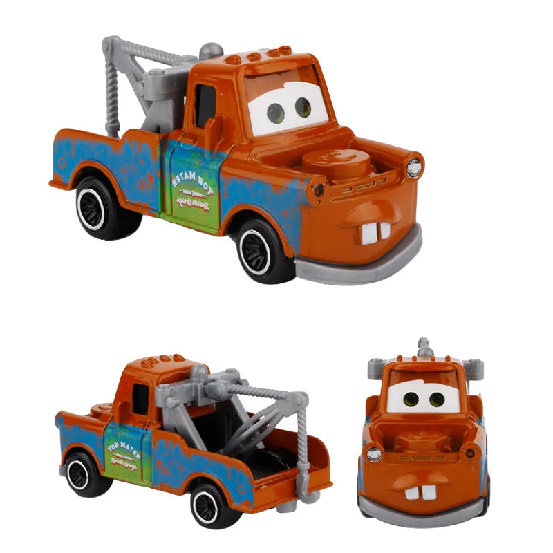 Disney Pixar Cars set Lightning McQueen Sheriff mack Truck Diecast Metal Car 2 1 3 box dinoco racer car Toy Boy Gift for kids