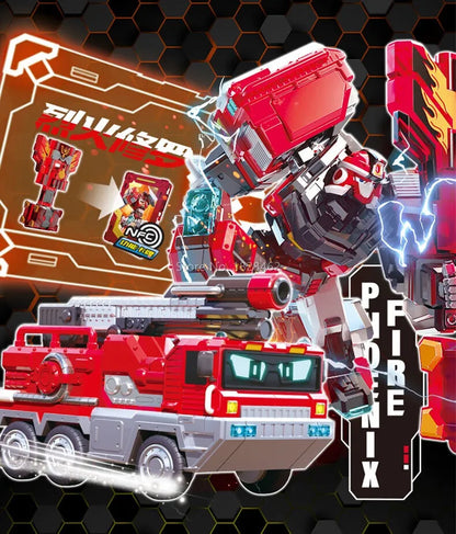 New Metal Cardbot Transforming Robot to Car Action Figures BLUE COP with Card Transformation Car Toys for Child Gift