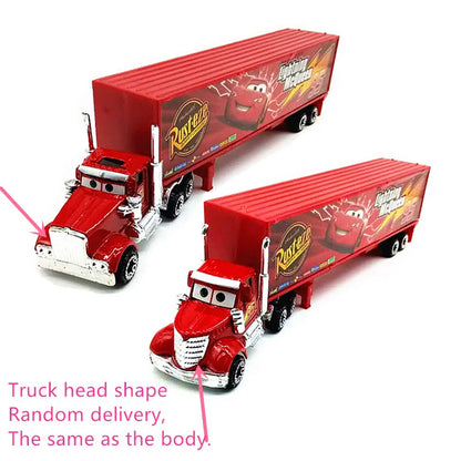 Disney Pixar Cars set Lightning McQueen Sheriff mack Truck Diecast Metal Car 2 1 3 box dinoco racer car Toy Boy Gift for kids