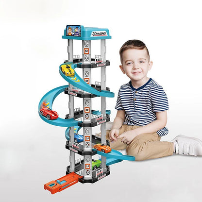 Race Track Car Ramp Toy Educational Game For Boys Children 3 4 5 Year Racing Gliding Track Toys Puzzle Gliding Rail Car Park Toy