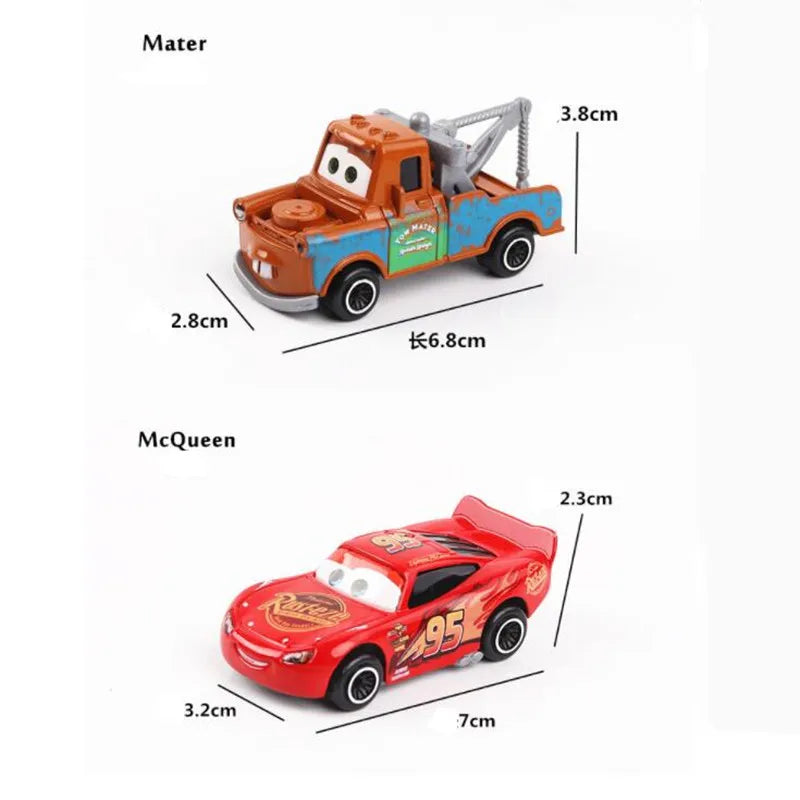 Disney Pixar Cars set Lightning McQueen Sheriff mack Truck Diecast Metal Car 2 1 3 box dinoco racer car Toy Boy Gift for kids
