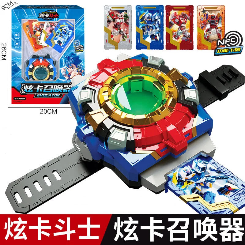New Metal Cardbot Transforming Robot to Car Action Figures BLUE COP with Card Transformation Car Toys for Child Gift