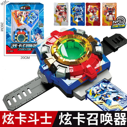 New Metal Cardbot Transforming Robot to Car Action Figures BLUE COP with Card Transformation Car Toys for Child Gift