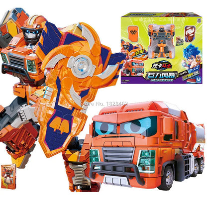 New Metal Cardbot Transforming Robot to Car Action Figures BLUE COP with Card Transformation Car Toys for Child Gift