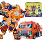 New Metal Cardbot Transforming Robot to Car Action Figures BLUE COP with Card Transformation Car Toys for Child Gift